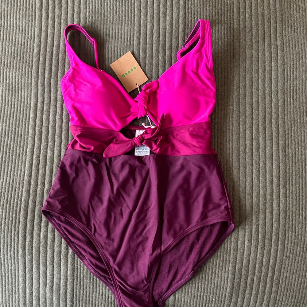 Boden Pink and Purple Swimsuit